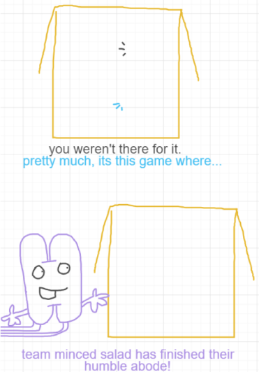 A panel from Chilly, episode two of the Board Boards object show by Furretwalk/WalkingFurret.